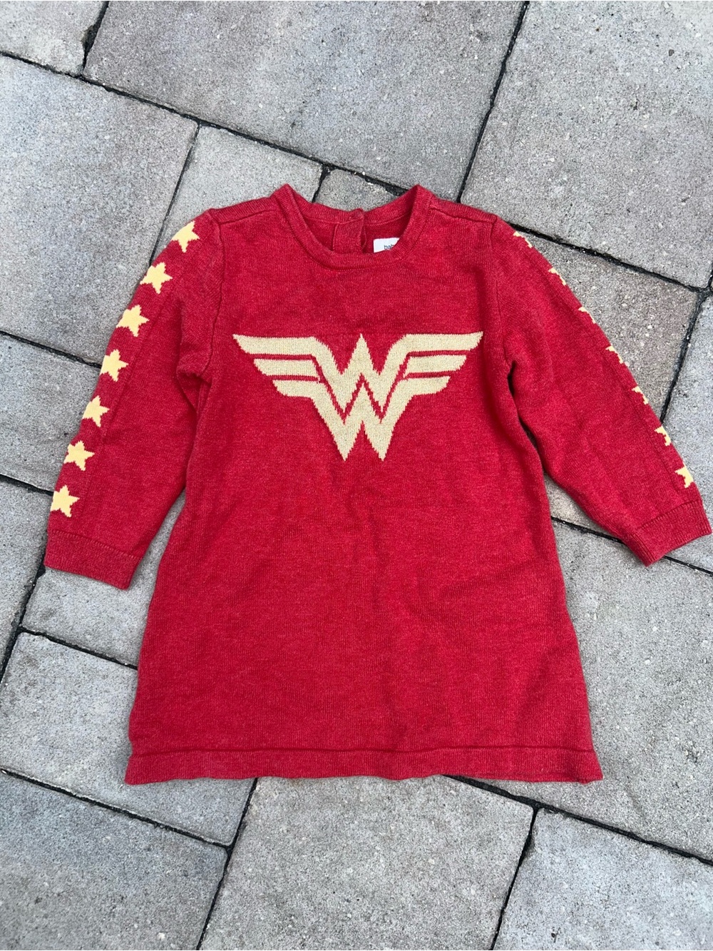 GAP Red and Gold Wonder Woman-Inspired Knit Costume Dress
